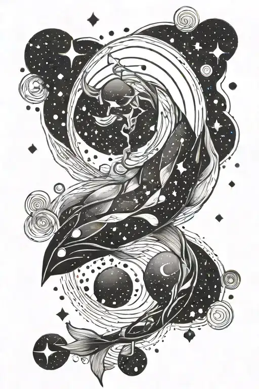 Aquarius constellation tattoo design idea