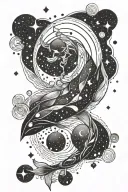Aquarius constellation tattoo design idea