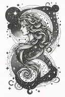 Aquarius constellation tattoo design idea