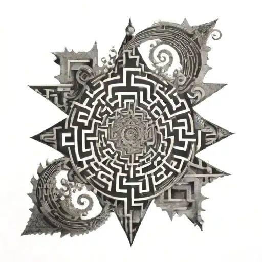 Labyrinth tattoo design idea