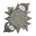 Labyrinth tattoo design idea