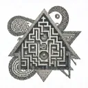Labyrinth tattoo design idea