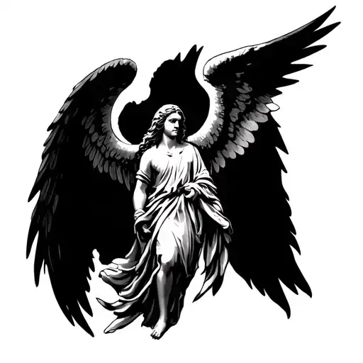 Angel / Archangel (Michael or Gabriel) – Symbolizing protection, guidance, and overcoming struggles   tattoo design idea