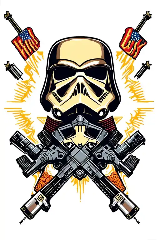 texas star wars tattoo design idea