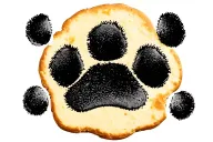 pancake with butter pad shape like cat paw print surrounded tattoo design idea