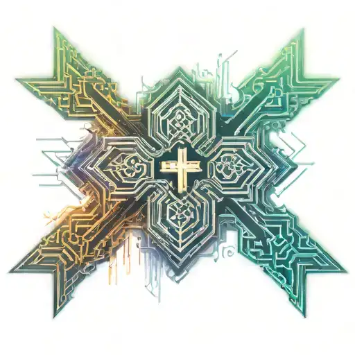 Catholic cross tattoo design idea