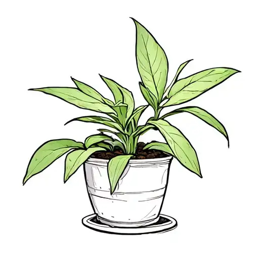 jade plant tattoo design idea