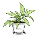 jade plant tattoo design idea