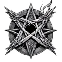 Pentagram tattoo design idea