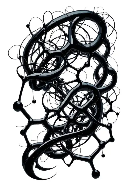 dmt molecule structure tattoo design idea