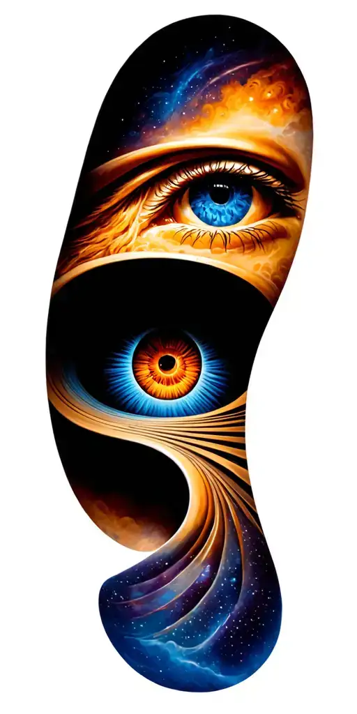 ascending drain, eye of horus tattoo design idea
