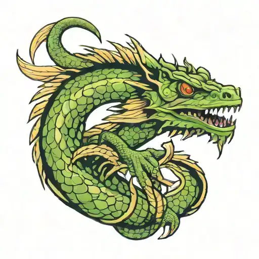basilisk in olives tattoo design idea