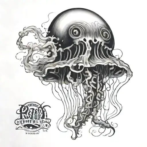 A blurry jellyfish, unusual tattoo design idea