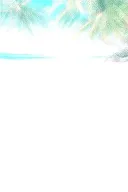 3 footsteps in the sand on a beach with canary palm trees  tattoo design idea