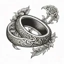 wedding band ring finger tattoo tattoo design idea