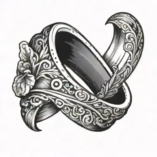 wedding band ring finger tattoo tattoo design idea