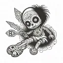 voodoo doll and tattoo design idea