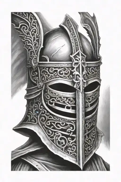 Knight Templar Mask tattoo design idea