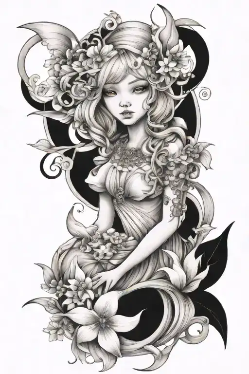 freya wonderland tattoo design idea