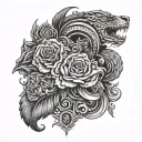 bbc qos blacked tattoo design idea