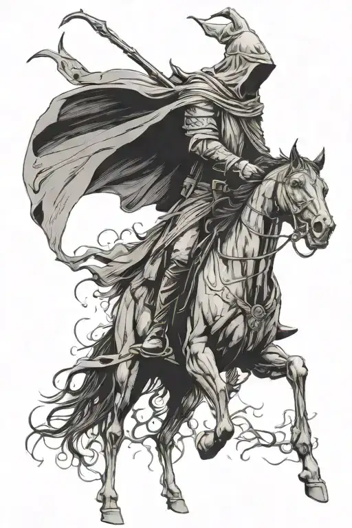 Nazgul from the lord of the ring  tattoo design idea