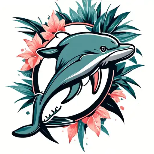 Miami Dolphin tattoo design idea