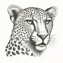 grin cheetah tattoo design idea