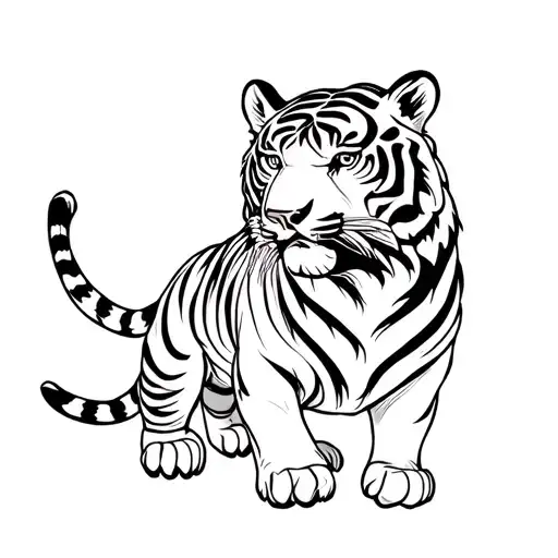 Chinese tiger tattoo design idea
