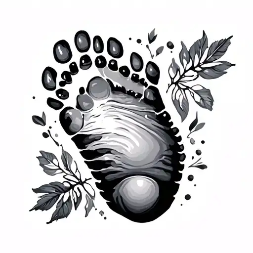 Baby Footprint tattoo design idea