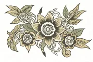 ojibwe floral patterns tattoo design idea