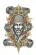 religious bracelet tattoo design idea
