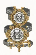 religious bracelet tattoo design idea