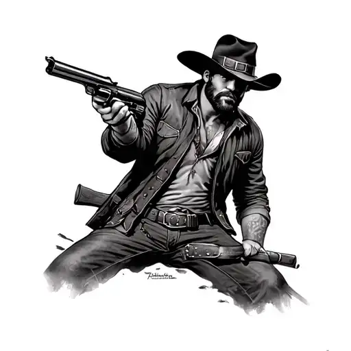 Arthur Morgan red dead redemption 2 tattoo design idea