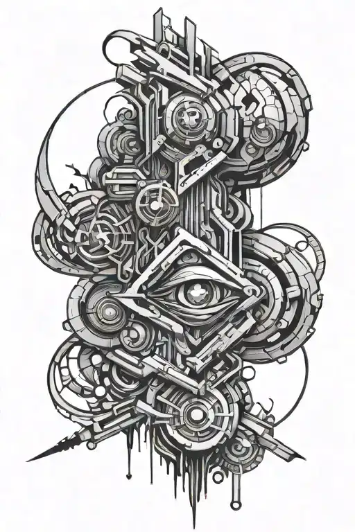 KYLE futuristic style graffiti inspired design tattoo design idea