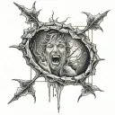 trapped inside you tattoo design idea