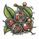 Cherry Bomb tattoo design idea