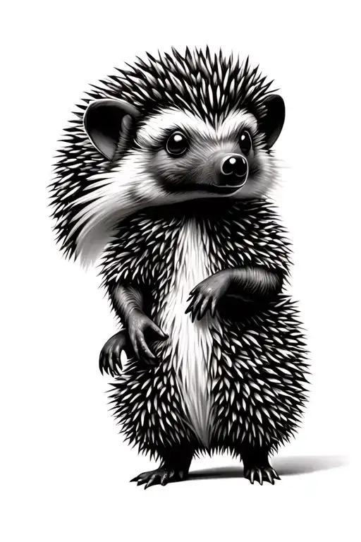 Hedgehog tattoo design idea
