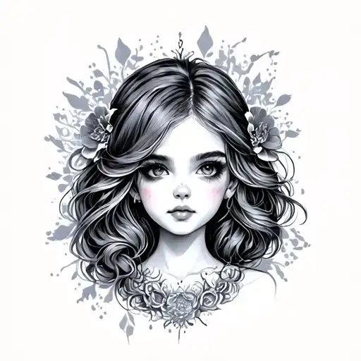 Girl's cunt tattoo design idea