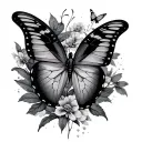 Butterfly Rib tattoo design idea