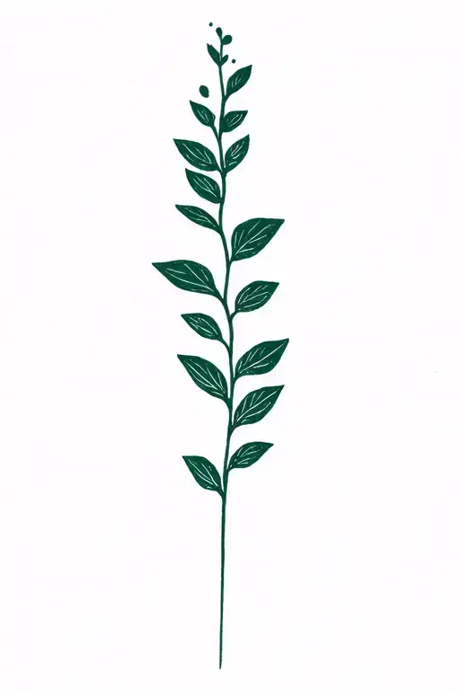 Small jade plant tattoo design idea