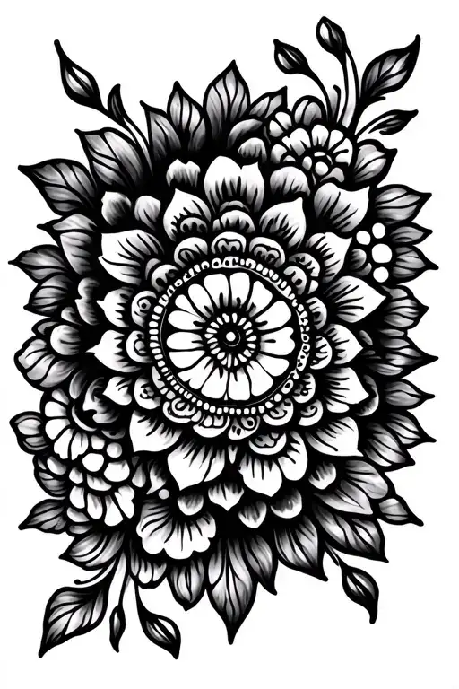 Mehndi tattoo design idea