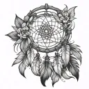 Dreamcatcher tattoo design idea