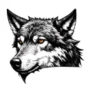 Neo Nordic Scratch Wolfskopf tattoo design idea