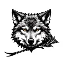Neo Nordic Scratch Wolfskopf tattoo design idea