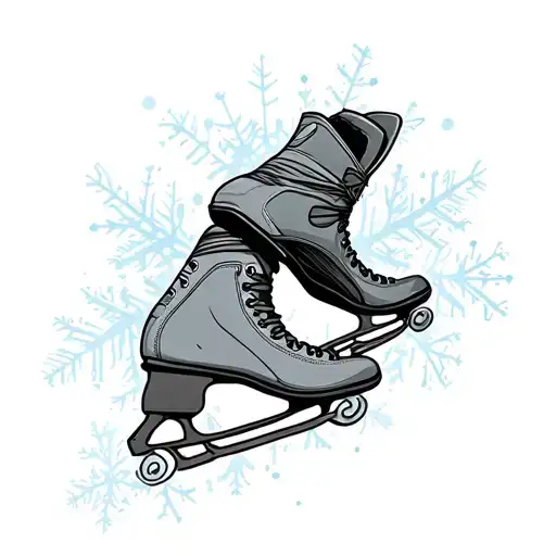 Ice Skate tattoo design idea