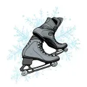 Ice Skate tattoo design idea