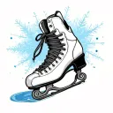 Ice Skate tattoo design idea