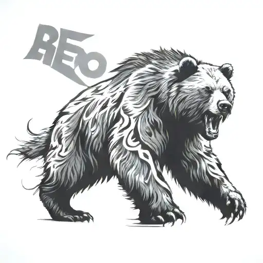 be your own hero said by gay bear hairy handsome man tattoo design idea