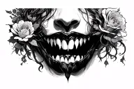 romantic vampires tattoo design idea