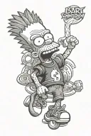 Bart Simpson tattoo design idea